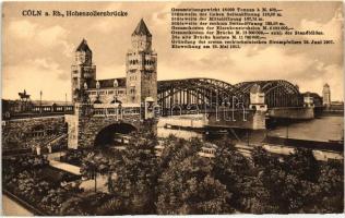 Köln, Cöln a. Rh.; Hohenzollerbrücke / bridge, tram