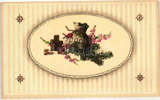 Greeting card, Emb. litho