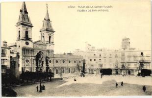 Cádiz, Plaza de la Constitucion, Iglesa de San Antonio / square, church