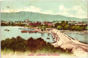 Zürich, Quaibrücke, Uetliberg / quay bridge