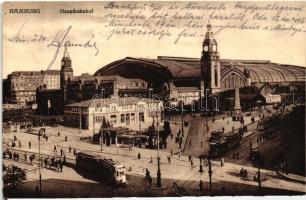 Hamburg, Hauptbahnhof / railway station, trams