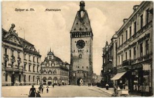 Speyer a. Rh., Altpörtelplatz / square, Emil Ihm's cafe, shops