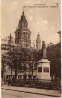 Mainz, Mayence; Gutenberg Monument, cathedral, Photography shop