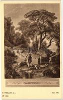 Sarpedon, Ilias VIII.; F.A. Ackermann's Kunstverlag Serie 154: Preller, Ilias 12 Karten s: F. Preller