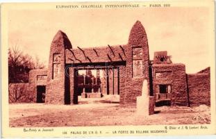 1931 Paris, Exposition Coloniale Internationale; Palace of A.O.F., gate of the Sudanese village