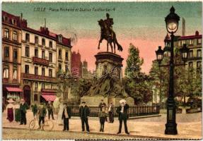 Lille, Place Richelé, Statue Faidherbe / square, statue