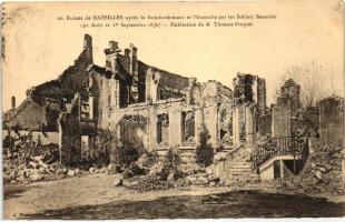 Bazeilles, Ruins of M. Thomas Friquet's house, after WWI bombing