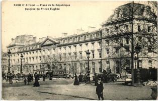 Paris, Republic square, prince Eugene military barracks, tram