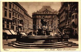 Vienna, Wien I. Neuer Markt, Rafael Donnerbrunnen / market square, fountain, Hotel Herrnhuter