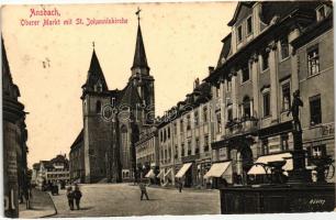 Ansbach, Oberer Markt, St. Johanniskirche / market square, church