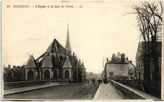 Nemours, Eglise, Rue de Paris / church, street