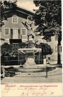 Miesbach, Monumentalbrunnen, Kriegerdenkmal / fountain, war monument