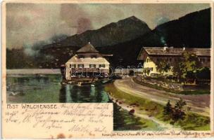 Walchensee Post, Künstler-Heliocolorkarte No. 2924. von Ottmar Zieher