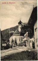 Farchant, street, church