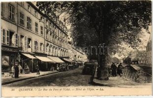 Quimper, Rue du Parc, Odet, Hotel de l'Épée / street, hotel, automobiles