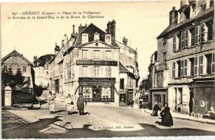 Guéret, Mercerie Bonneterie / Prefecture square, Entry to the Main street, Courtilles street, shop of Francois Lacroco