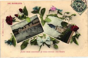 Romans, Dauphin Quay, monument, floral