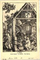 The Nativity; F.A. Ackermann's Kunstverlag A. 2486. s: A. Dürer