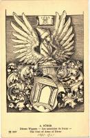 The Coat of arms of Dürer; F. A. Ackermann's Kunstverlag Serie 256. A. 2657. s: A. Dürer