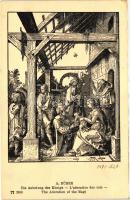 The Adoration of the Magi; F. A. Ackermann's Kunstverlag Serie 256. A. 2653. s: A. Dürer