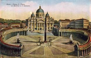 Rome, Roma; Piazza S. Pietro, La Basilica, Vaticano