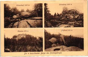 Fichtel Mountains, Fichtelgebirge; Ochsenkopf, Schneeberg, Kösseine, Nusshard / mountains