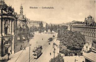 München, Lenbachplatz / square, trams