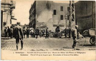 1917 Thessaloniki, Salonique; great fire, destroyed General Post office