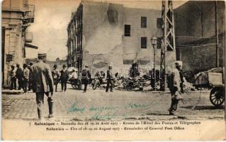1917 Thessaloniki, Salonique; great fire, destroyed General Post office