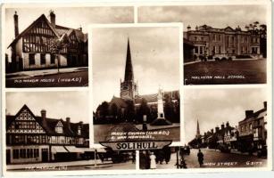 Solihull, Old Manor house, Malvern Hall school, High Street, Parish church, Parade