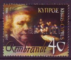 Rembrandt margin stamp, Rembrandt ívszéli bélyeg, Rembrandt Marke mit Rand