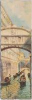 Venice, Venezia; Ponte dei Sospiri, minicard (13,7 cm x 4,7 cm)