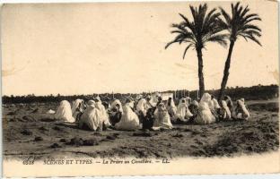 Scenes et Types 6518. / Arabian folklore, Cemetery pray