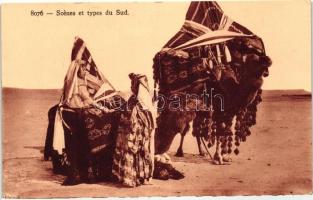 Scenes et Types 8076. / Arabian folklore, camels