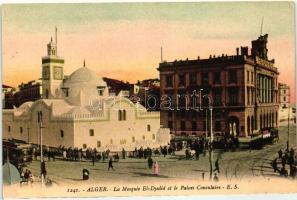 Algiers, El-Djedid mosque, Consular palace, trams