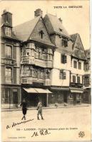 Lannion, Vieilles Maisons place du Centre / old buildings, shop of J. Lenoir