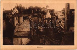 Spincourt, WWI destroyed buildings