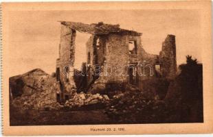 1916 Haumont, WWI destroyed buildings