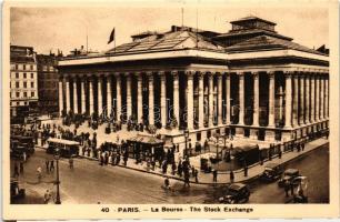 Paris, La Bourse / Stock exchange, automobiles, tram