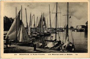 Deauville, port, sailing ships