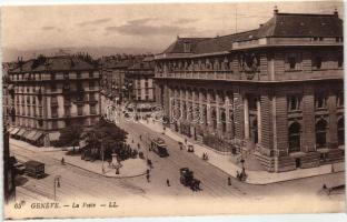 Geneva, post office, tram