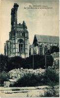 Soissons, the Cathedral after the bombing, World War I., Soissons, a Katedrális a bombázás után, I. világháború