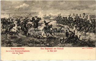 A 11. Tann gyalogezred centenáriuma, az ezred Pultsuk-nál 1807-ben s: A. Hoffmann, Hundertjahrfeier des k.b. 11. Infanterie-Regiments von der Tann / Centenary of the 11th Infantry Regiment of the Tann, regiment at Pultsuk in 1807 s: A. Hoffmann