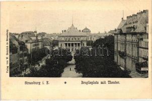 Strasbourg, Strassburg i. E.; Borglieplatz, Theater / square, theatre, Wiener Cafe