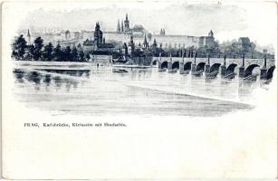Praha, Prag; Karlsbrücke, Kleinseite, Hradschin / bridge