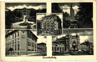 Szombathely, Múzeum, Magyar Királyi Posta, vasútállomás, Kovács szálló, Szombathely, museum, Post office, Railway station, Hotel Kovács