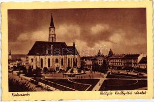 Kolozsvár, Mátyás király téri részlet, Cluj, King Matthias square