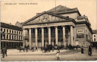 Brussels, Bruxelles; Théatre de la Monnaie / Theater, horse carriage