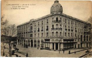 Carcassonne, Avenue de la Gare, Grand Hotel Terminus, Cafe
