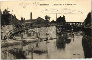 Montargis, La Passerelle, Vielle Tour / tower, bridge